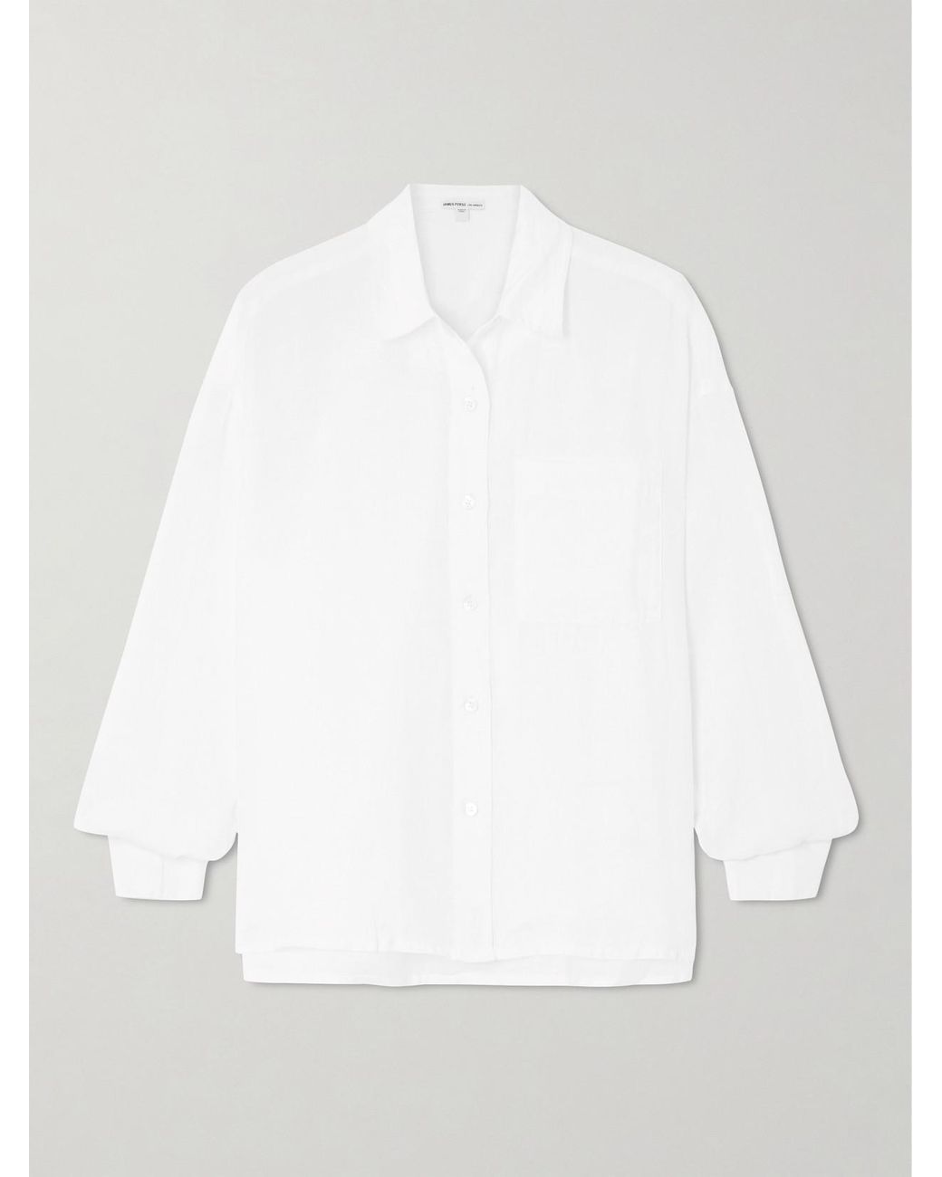 James Perse White Linen Shirt