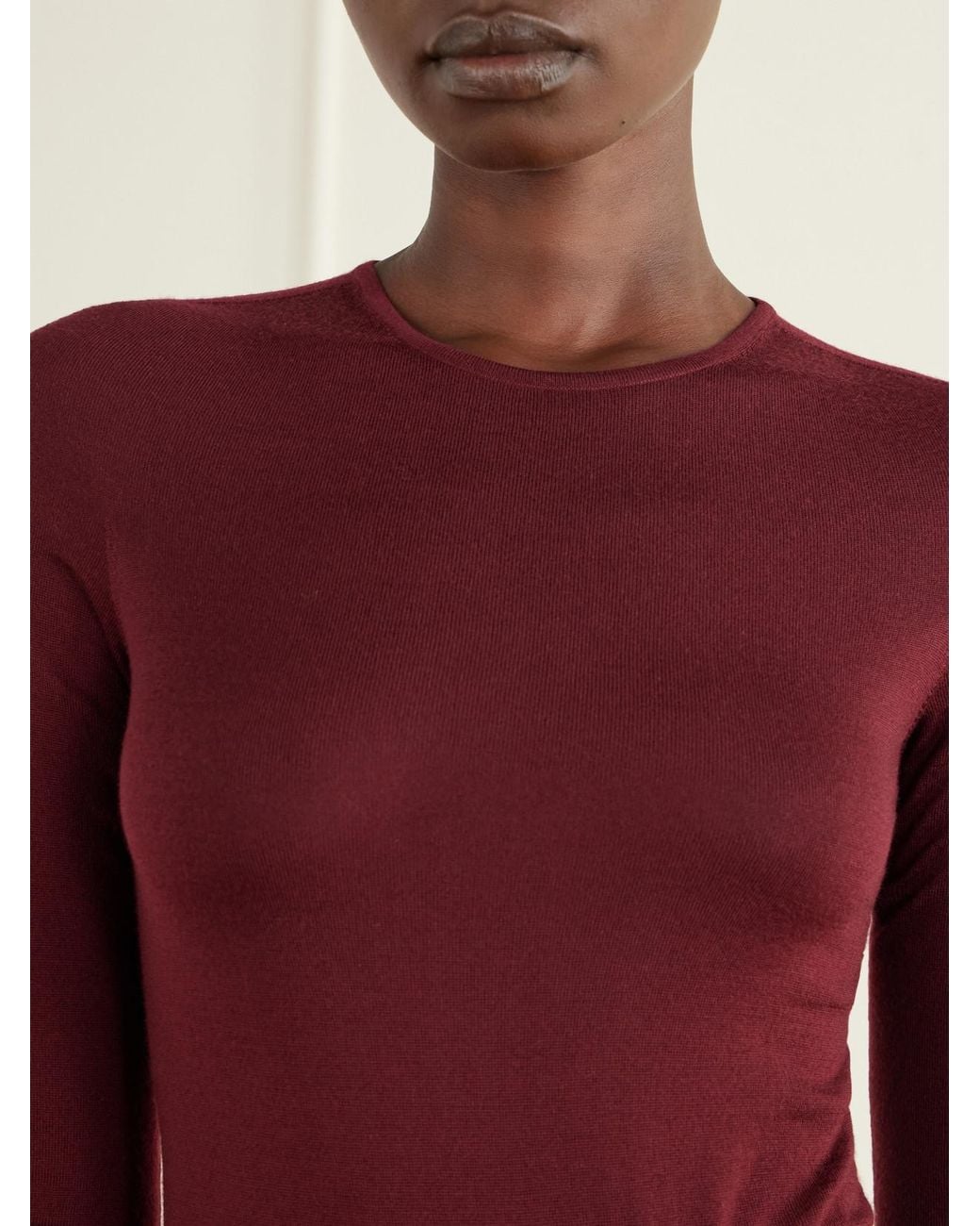 Alaïa Purple Wool-Jersey Bodysuit