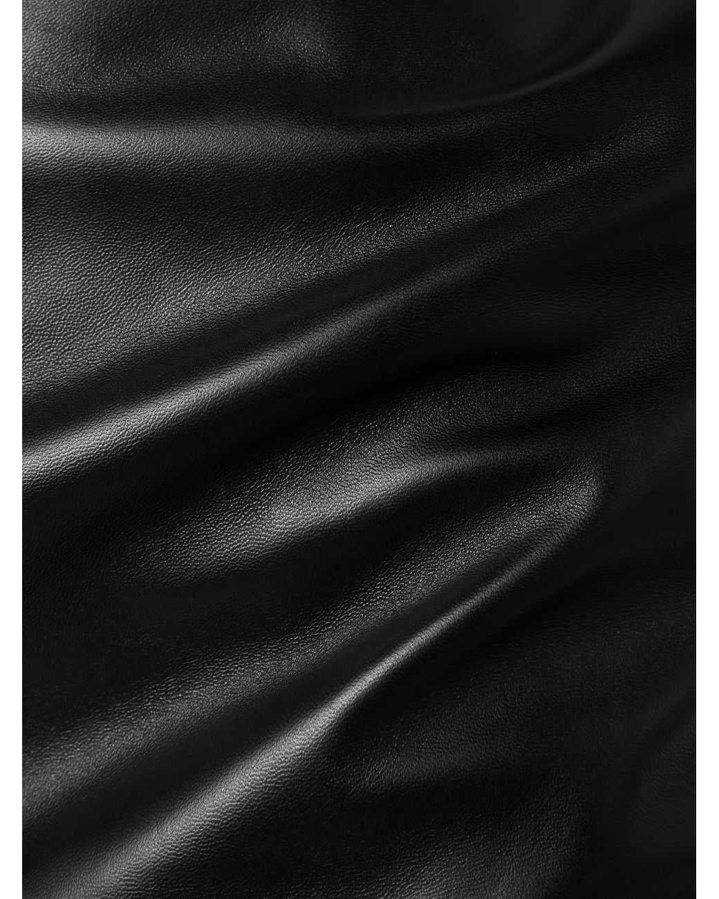 Saint Laurent Black Leather Skirt