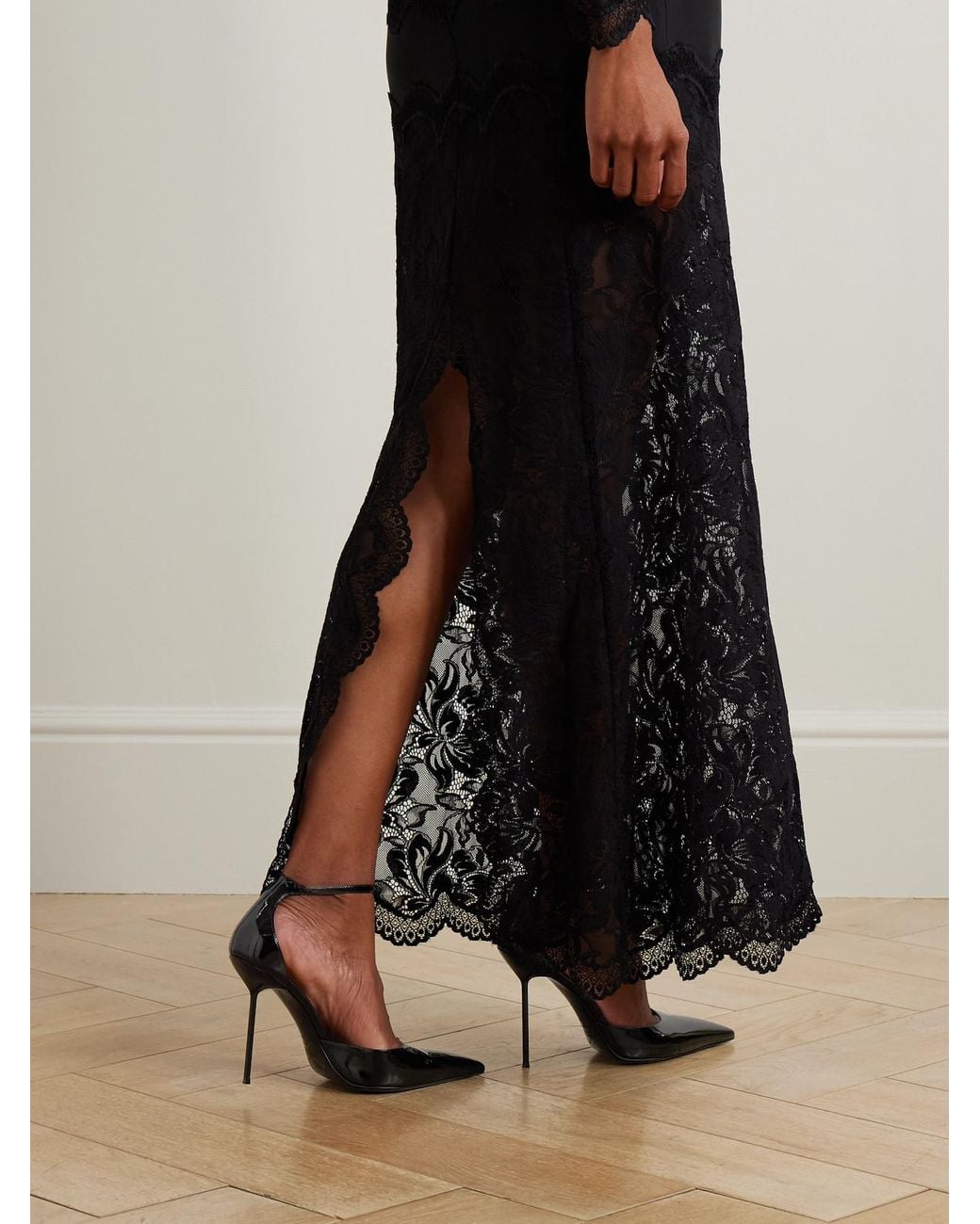 Paris Texas Black Lidia 105 Patent-Leather Pumps
