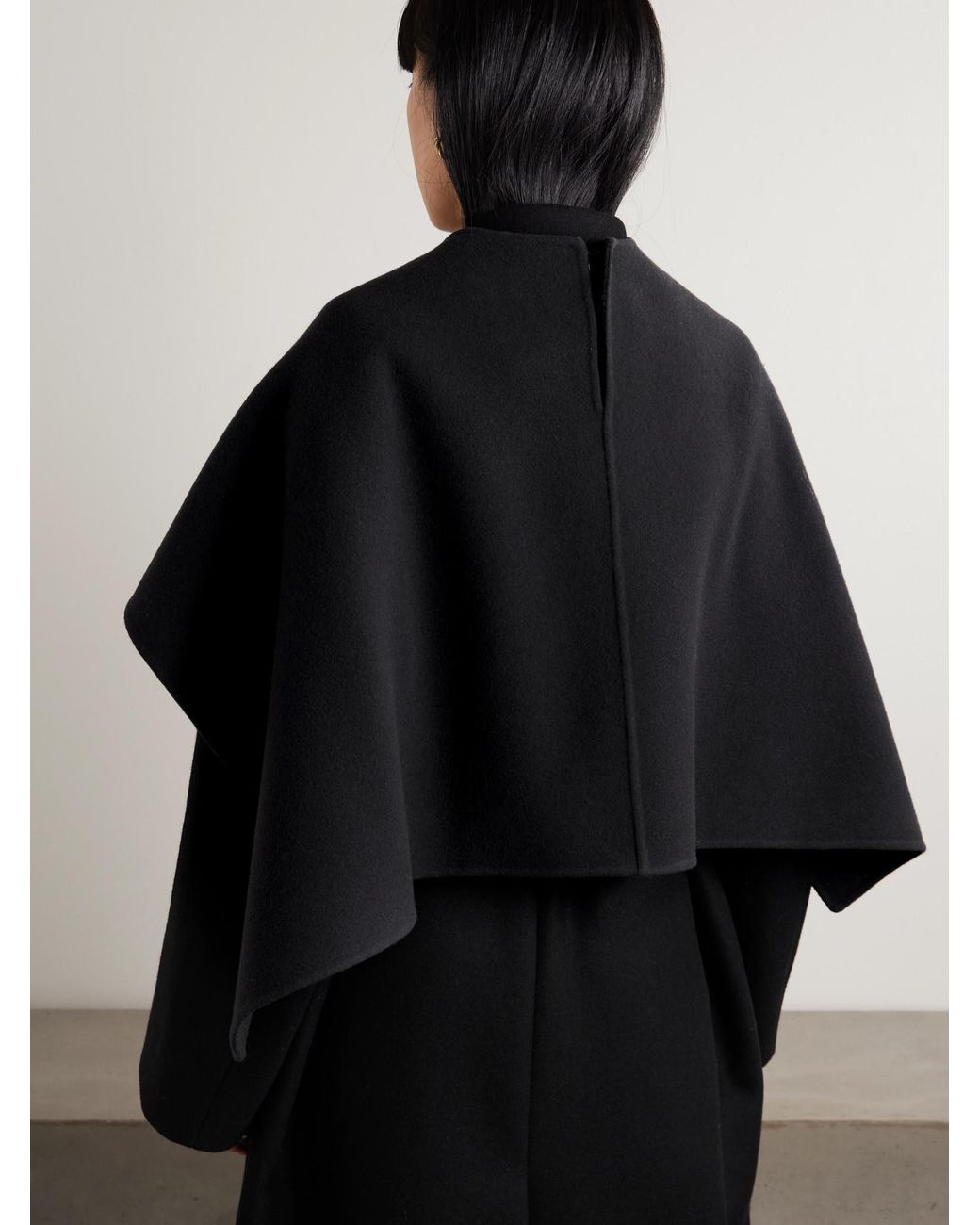 Calvin Klein Black Taylor Wool And Cashmere-Blend Cape