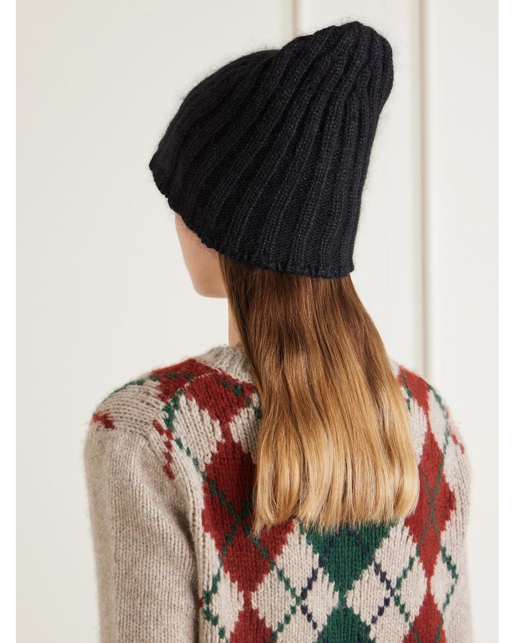Khaite Black Lake Cashmere, Mohair And Silk-Blend Beanie