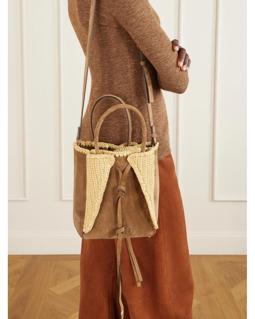 Gabriela Hearst Natural Marija Small Suede Tote