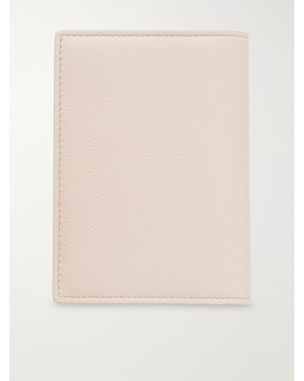 Brunello Cucinelli Natural Embossed Textured-Leather Cardholder