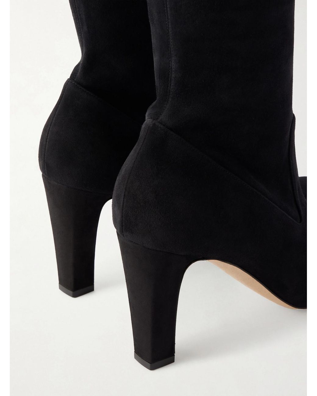 Manolo Blahnik Black Pavisco 90 Suede Knee Boots