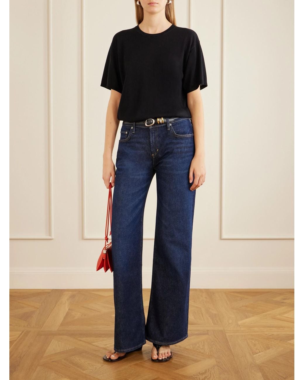 Citizens of Humanity Blue Nora Mid-Rise Wide-Leg Jeans