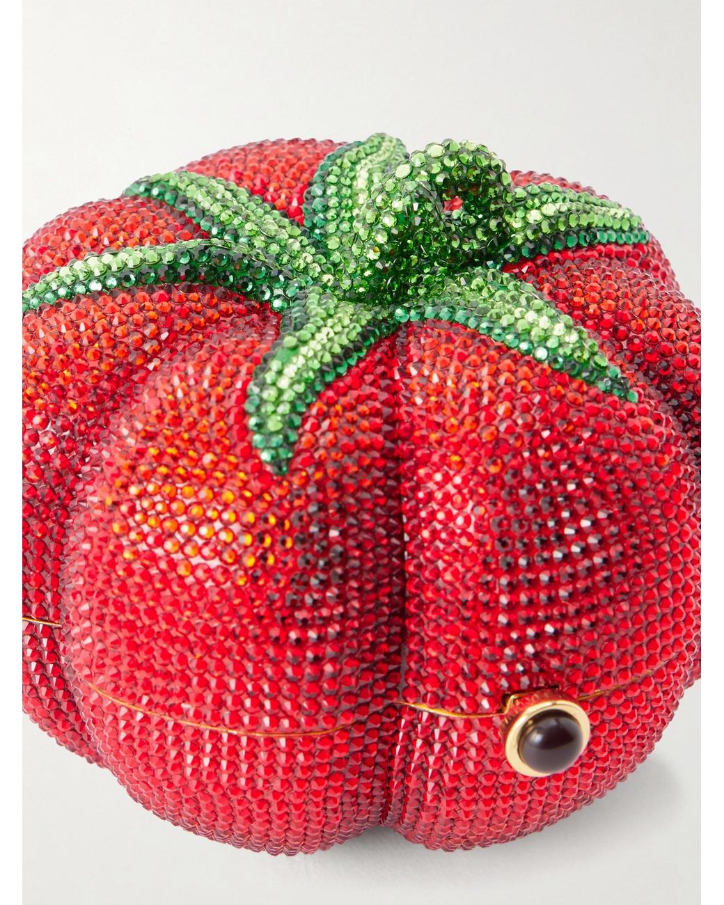 Judith Leiber Pink Tomato Crystal-Embellished-Tone Clutch