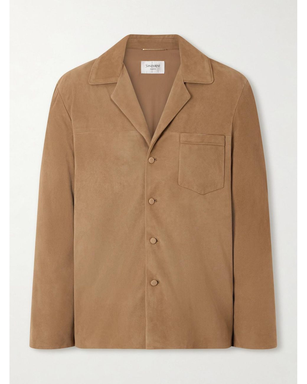 Saint Laurent Natural Suede Shirt