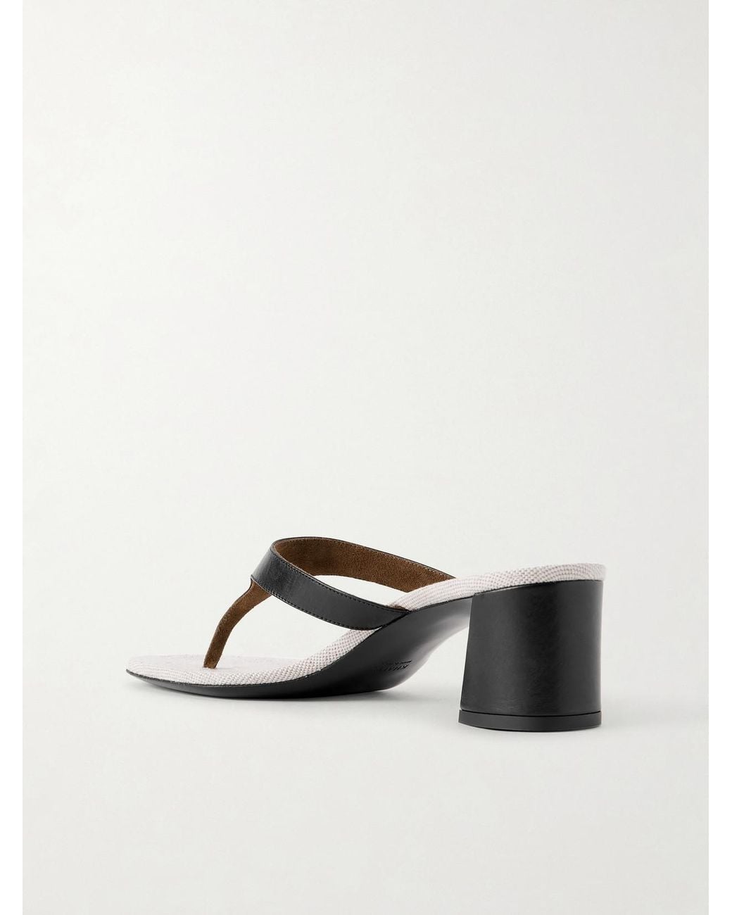 Khaite White Archer Leather Mules