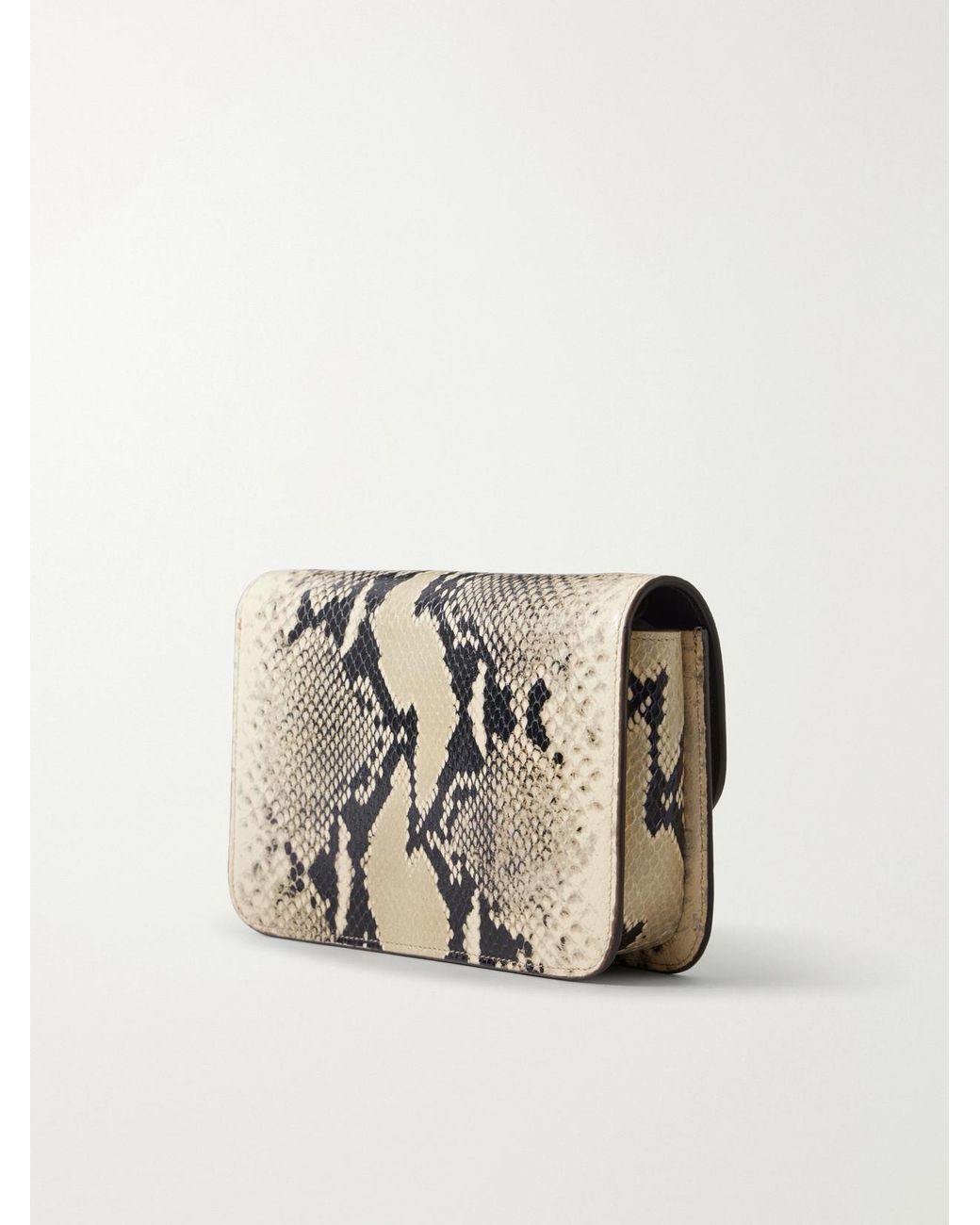 Totême Natural T-Lock Snake-Effect Leather Shoulder Bag