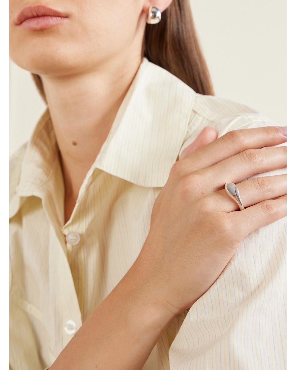 LIE STUDIO White The Chloe Sterling Ring
