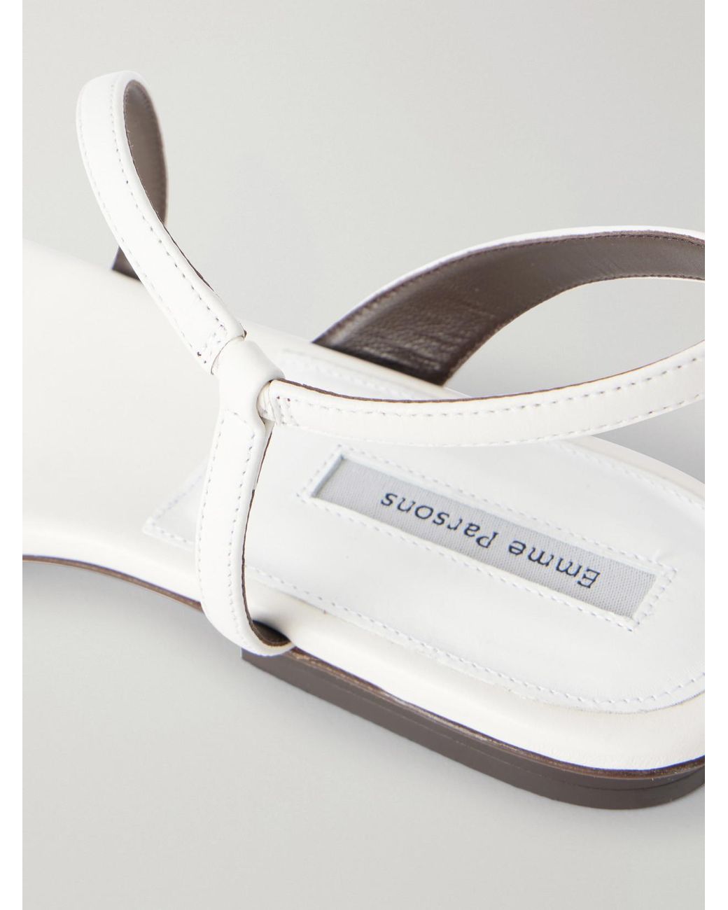 Emme Parsons Natural Delice Leather Flat Sandals