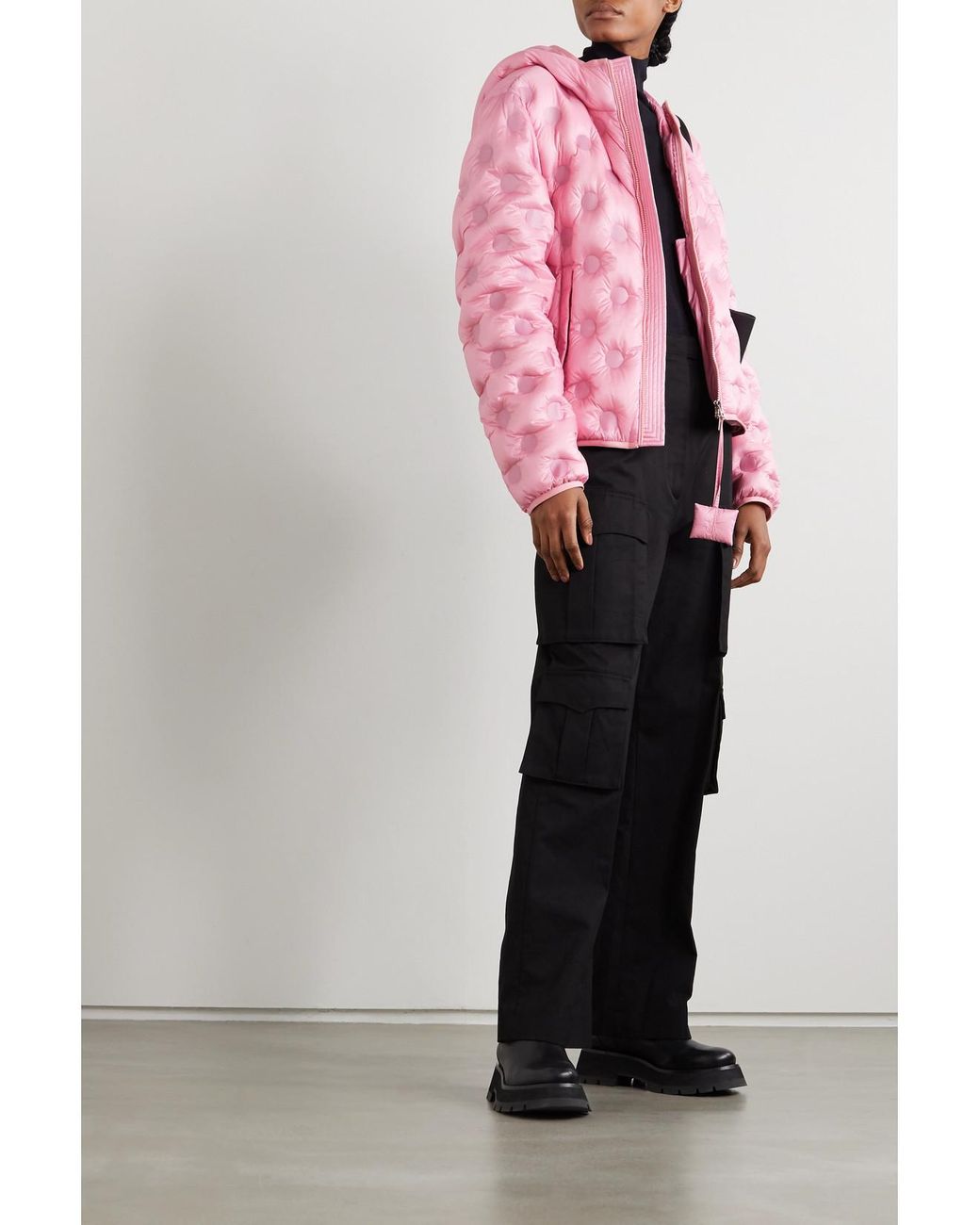 Moncler Genius Pink 1 Jw Anderson Abbotts Hooded Quilted Shell Down Jacket
