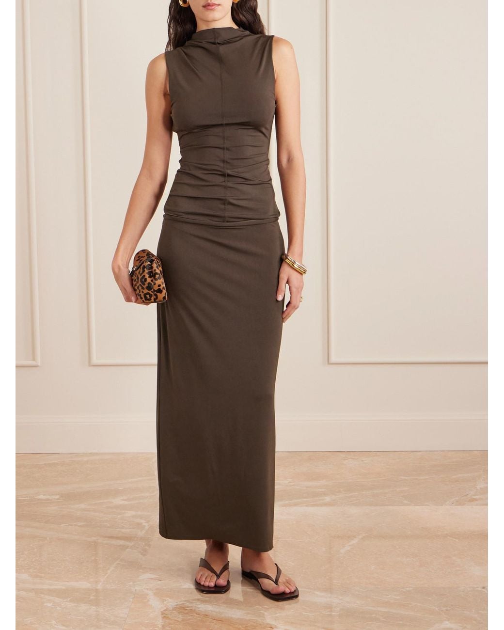 Sir Brown Matheo Jersey Maxi Skirt