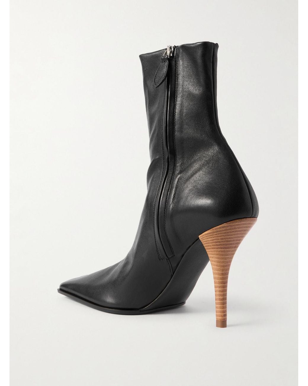 Alaïa Black 90 Leather Ankle Boots