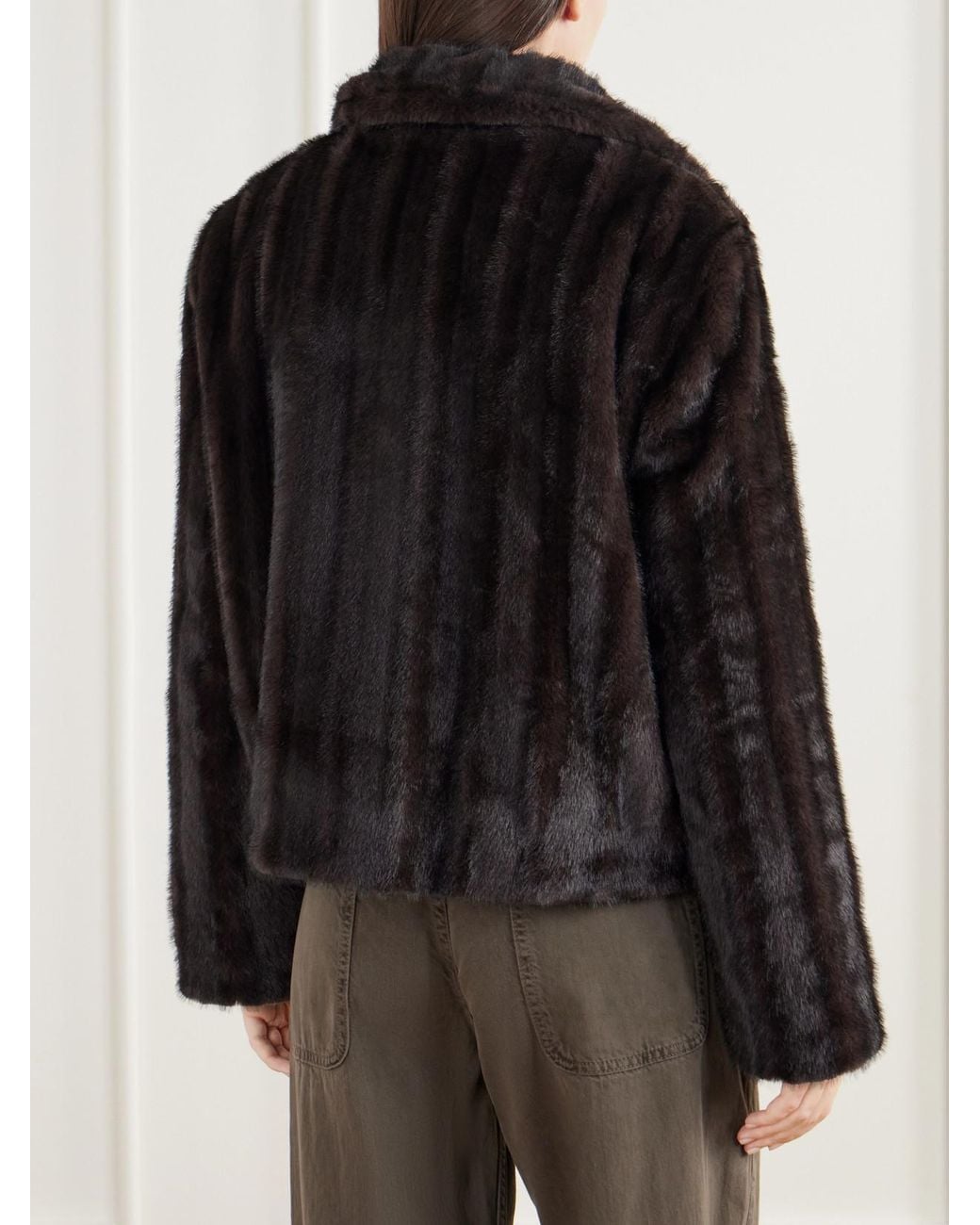 Jonathan Simkhai Black Sudie Plush Jacket