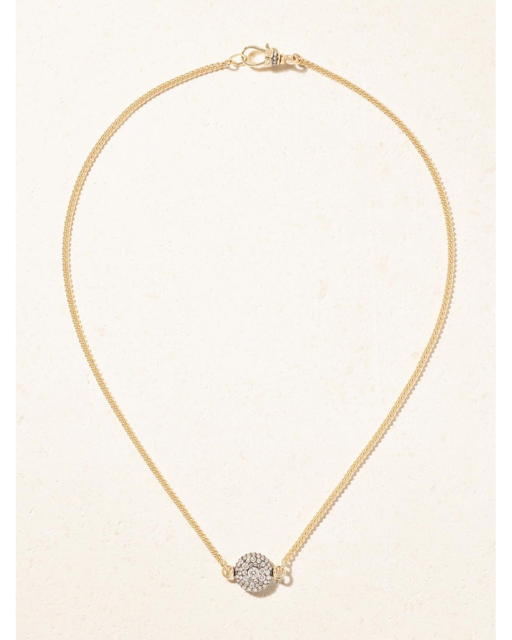 Lucy Delius Natural Baby Pocket Watch 14-Karat Diamond Necklace