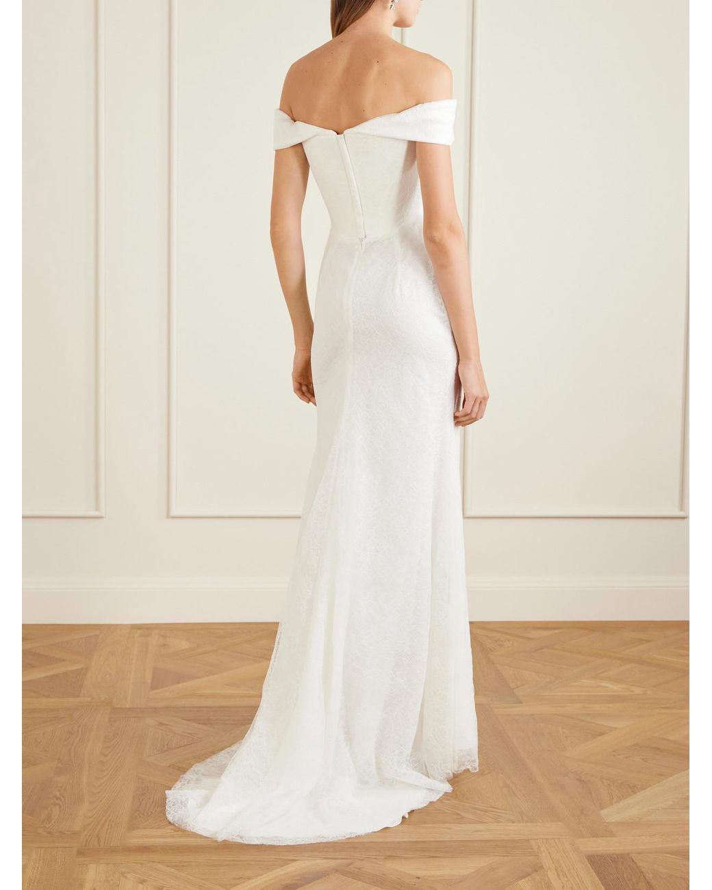 Vivienne Westwood White Nova Cora Lace And Satin Bustier Gown