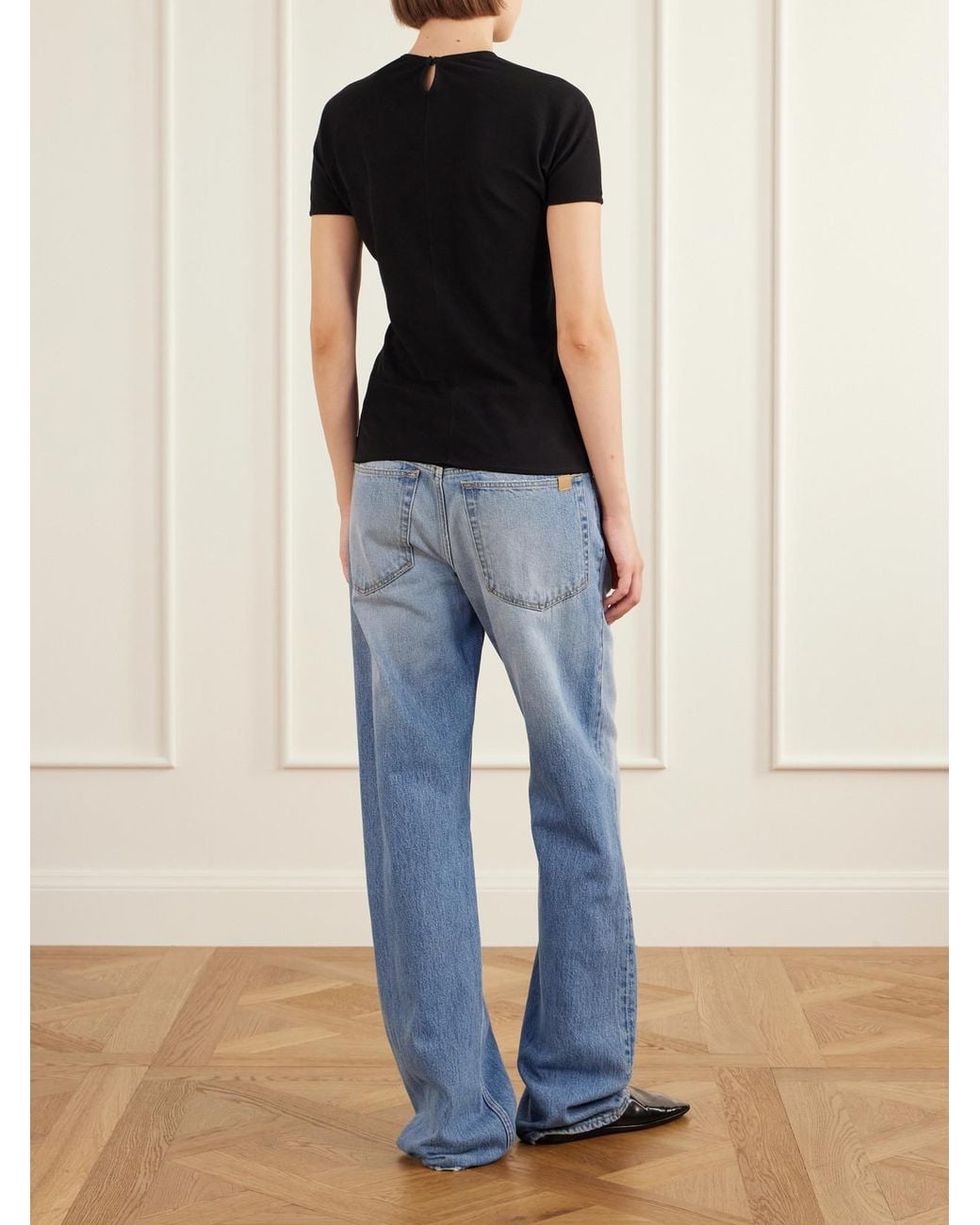 Calvin Klein Black Bégonia Cotton-Jersey T-Shirt