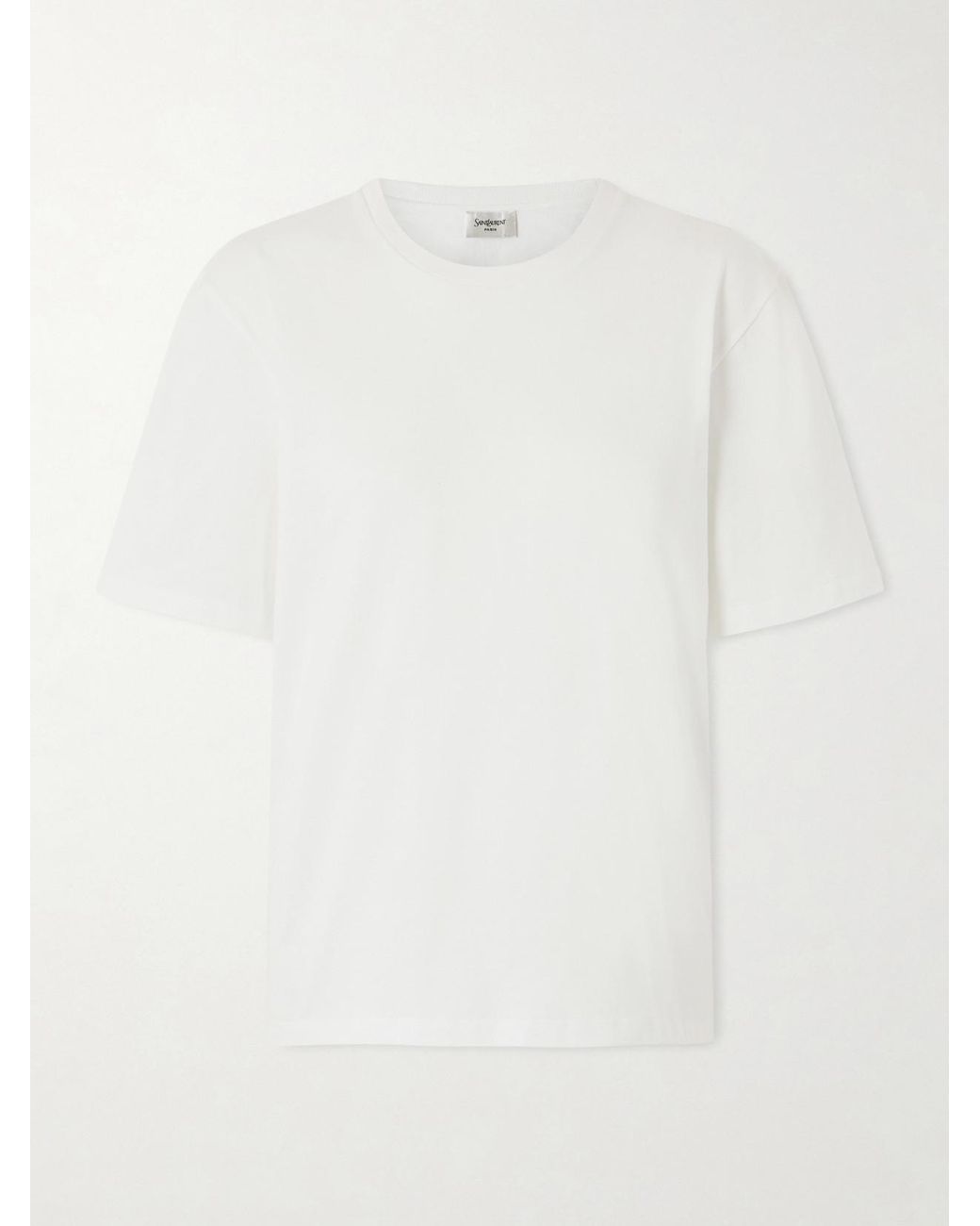 Saint Laurent White Cotton-Jersey T-Shirt