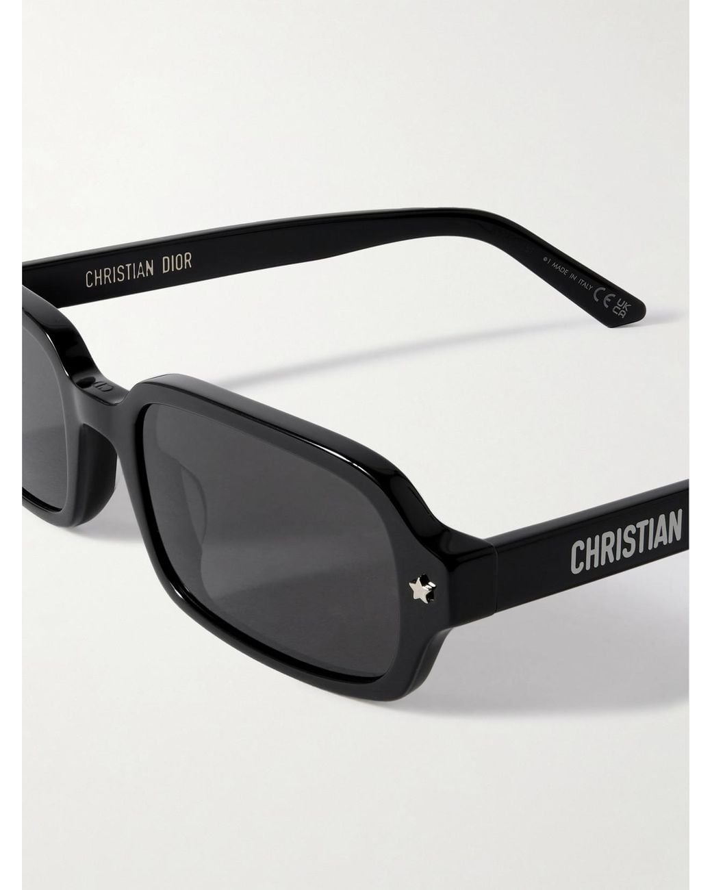 Dior Black Diorpacific S3I Rectangular-Frame Acetate Sunglasses