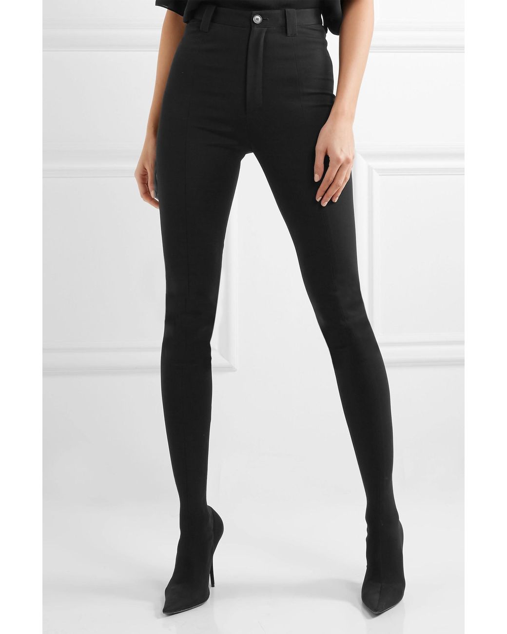 Balenciaga Cosmetic Pantashoe Spandex Skinny Pants in Black | Lyst