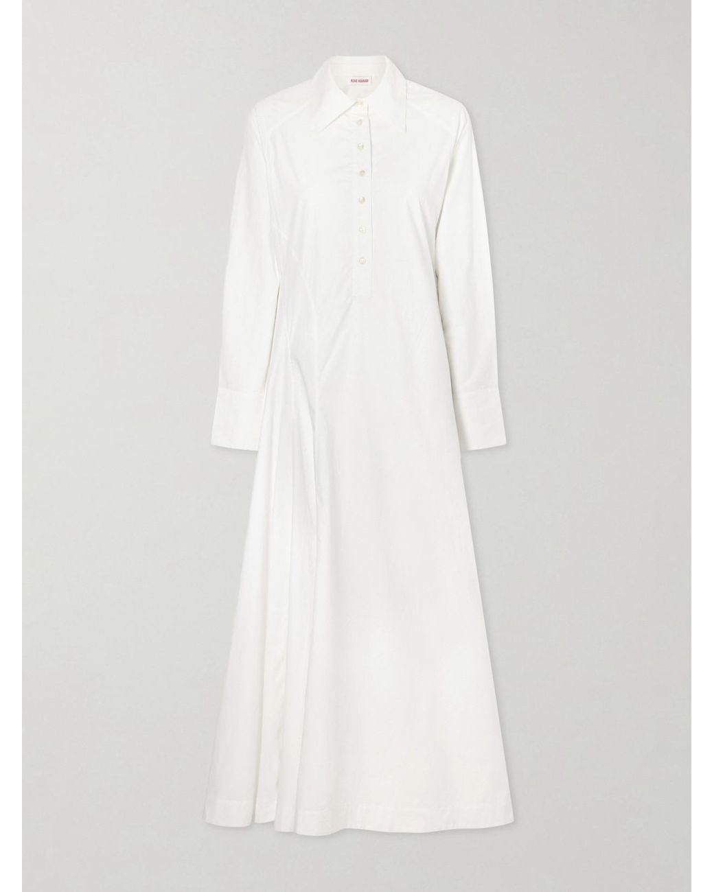 Rosie Assoulin White Groovy Cotton-Poplin Maxi Dress