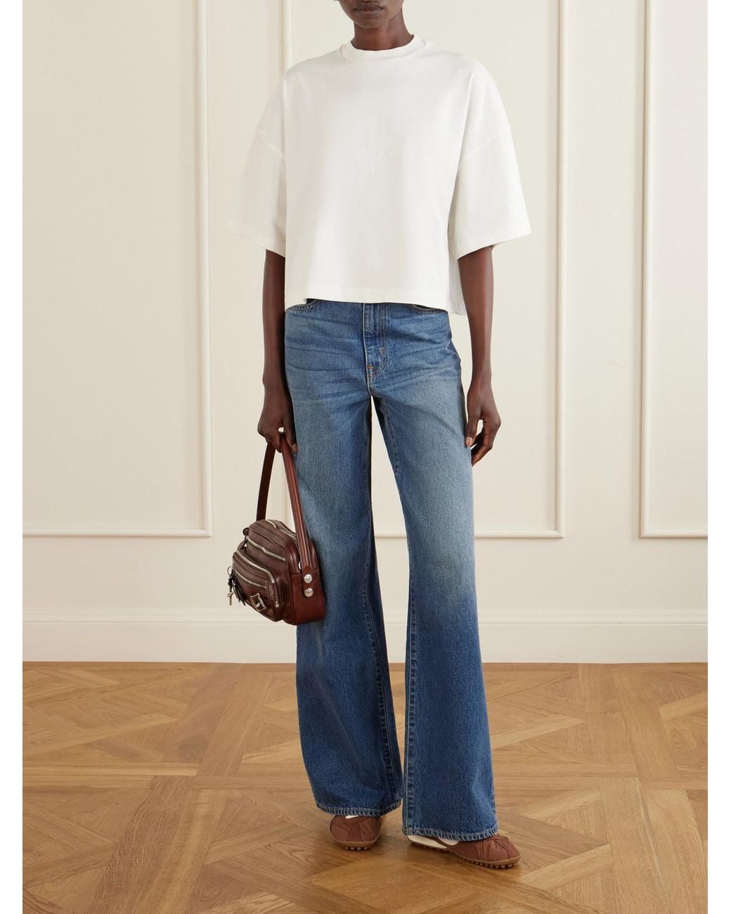 SLVRLAKE Denim White Box Cotton-Jersey T-Shirt