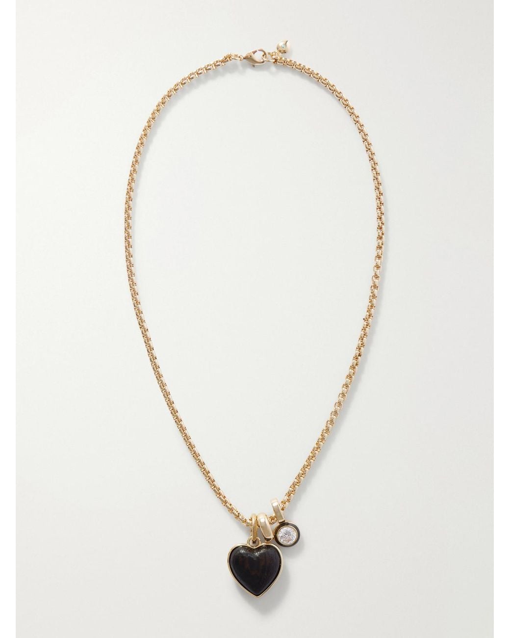 Roxanne Assoulin White The Mini Simple Wood Heart-Tone Necklace