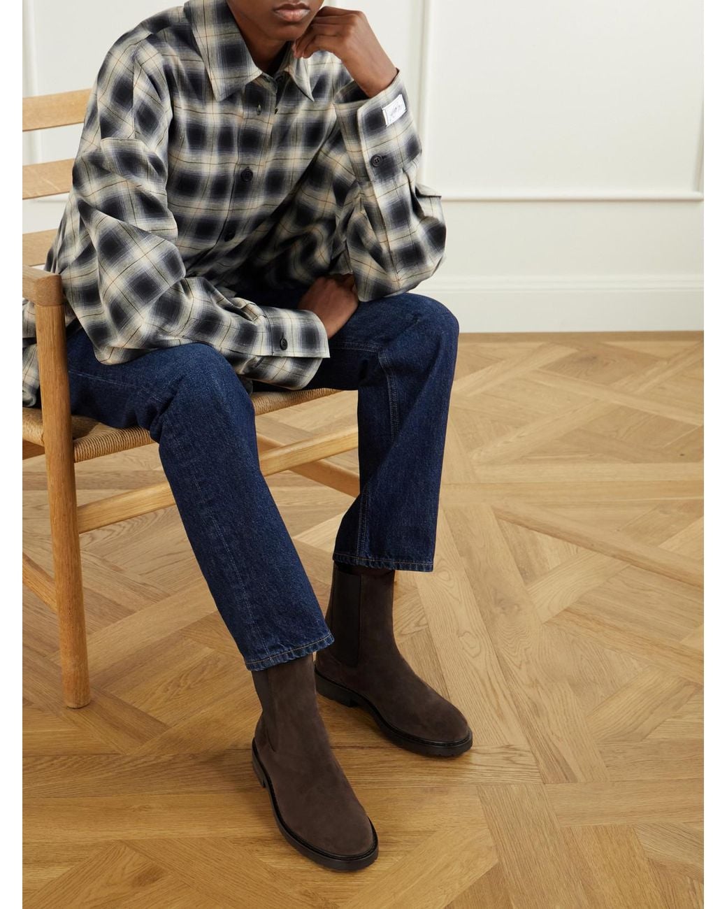 LEGRES Brown 25 Chelsea Suede Ankle Boots