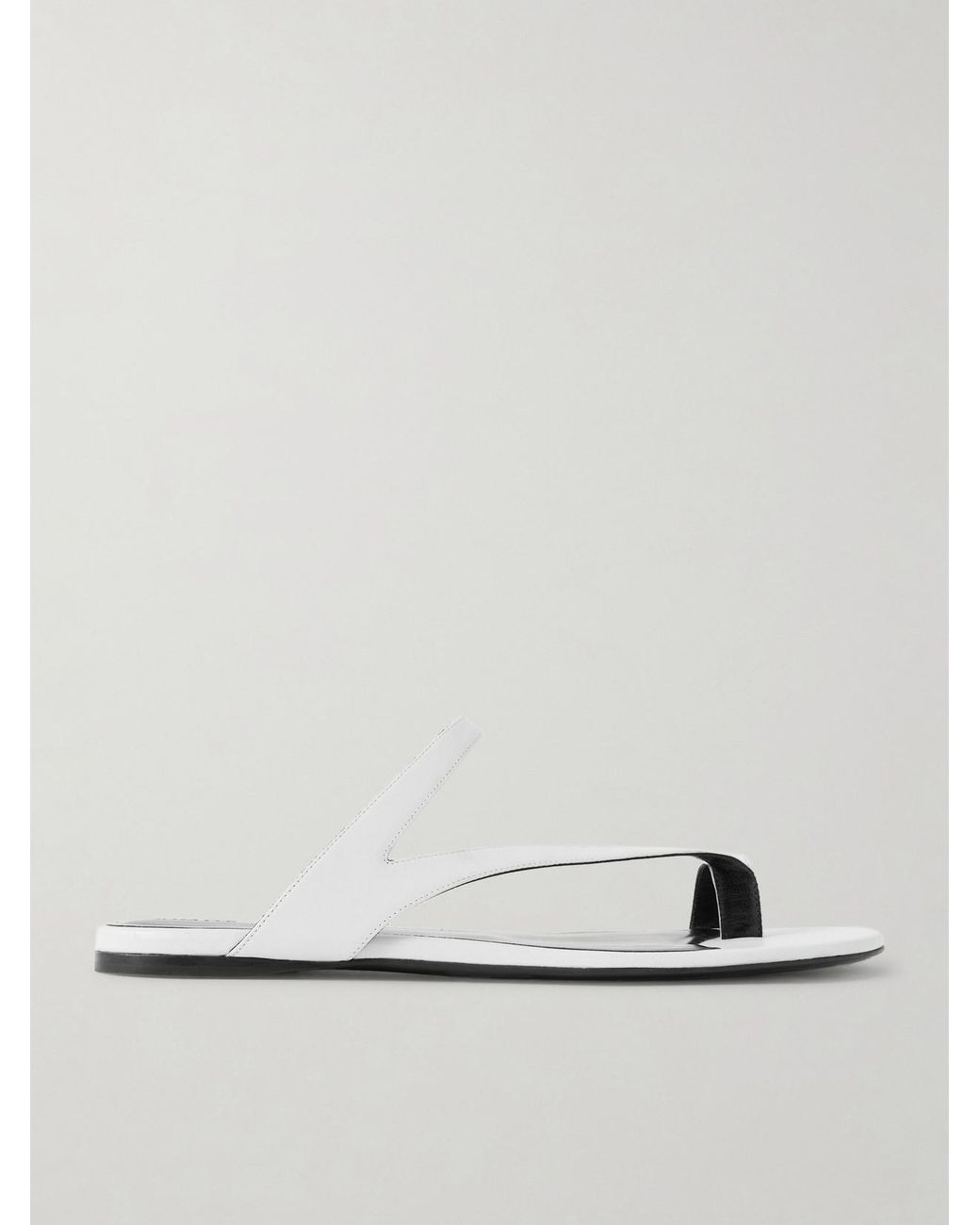 Khaite White Aimee Leather Sandals