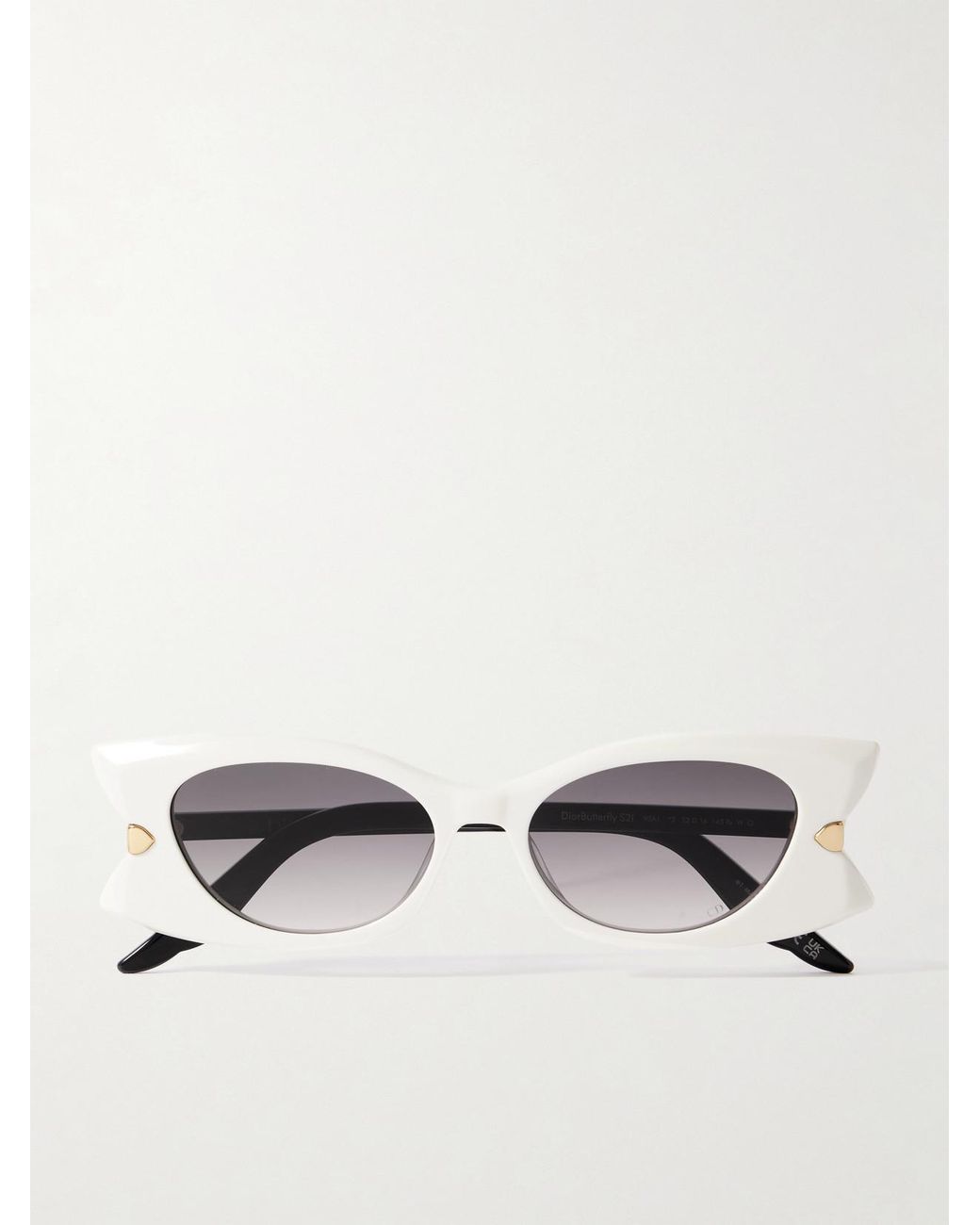 Dior White Diorbutterfly S2I Cat-Eye Acetate Sunglasses