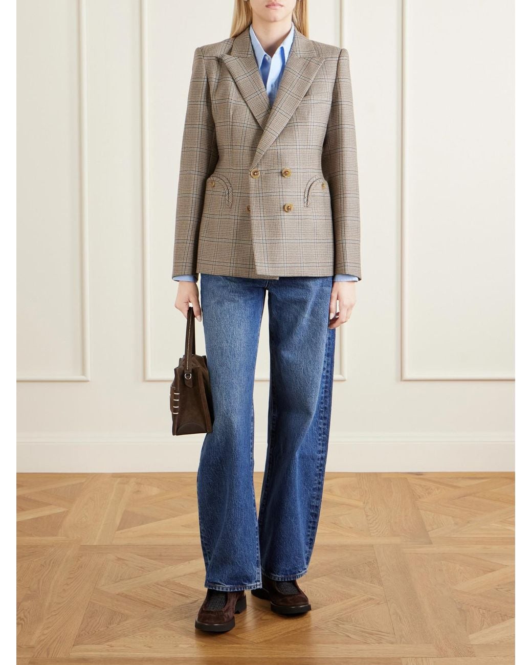 Church's Brown Nelly Wool-Trimmed Suede Brogues