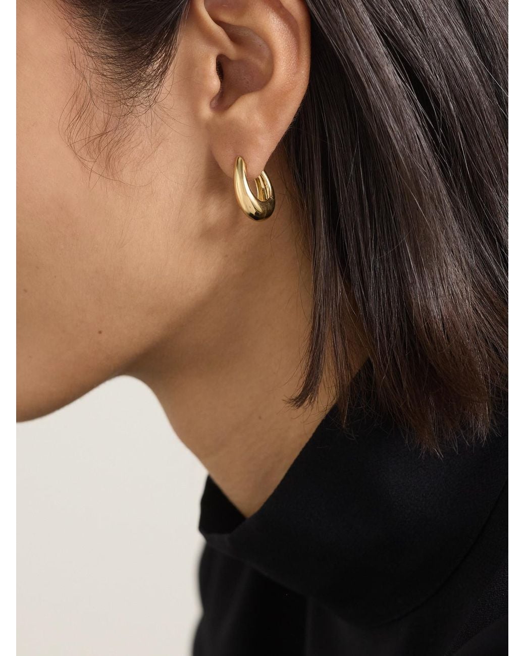 ANANYA Natural Chakra Icon 18-Karat Hoop Earrings