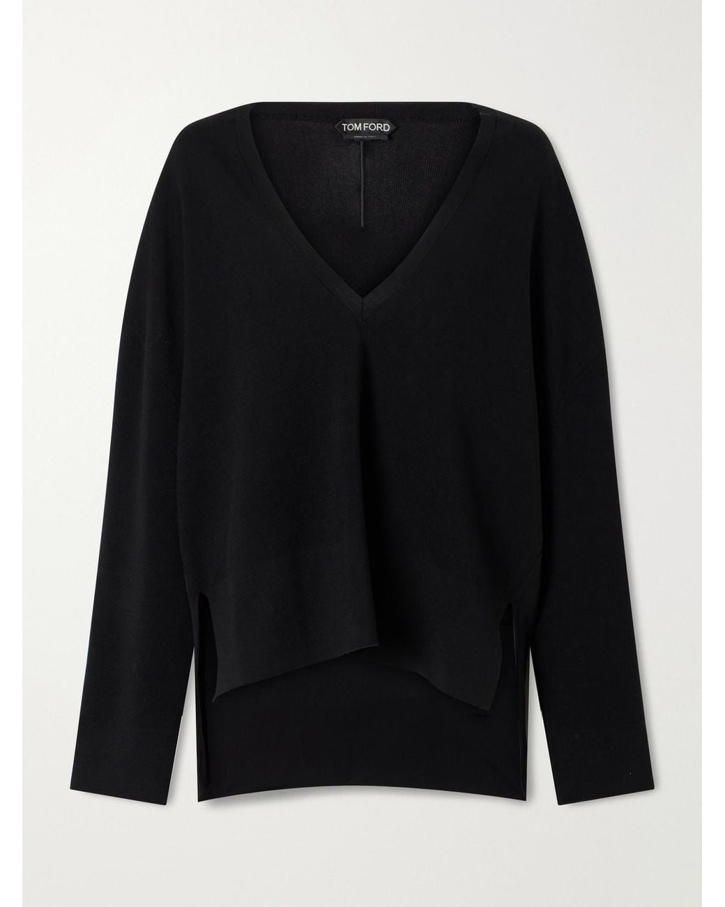 Tom Ford Black Cropped Wool Sweater