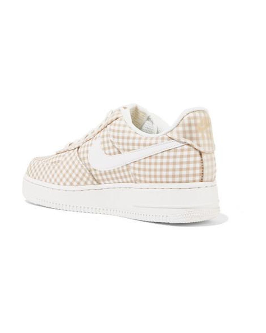 Nike Air Force 1 Leather And Pvc-trimmed Gingham Canvas Sneakers in Beige  (Natural) | Lyst