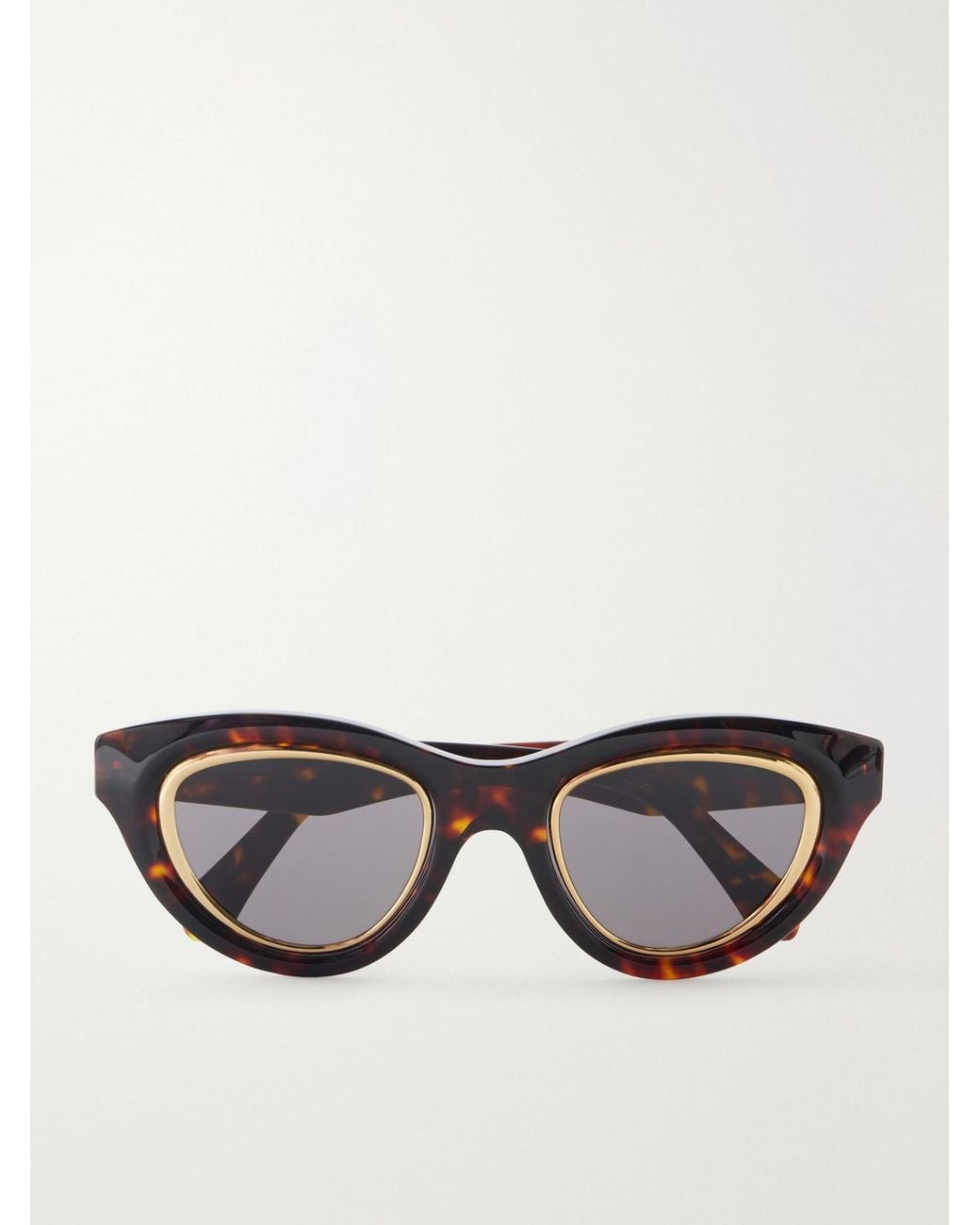 Loewe Multicolor Anagram Cat-Eye Acetate And-Tone Sunglasses