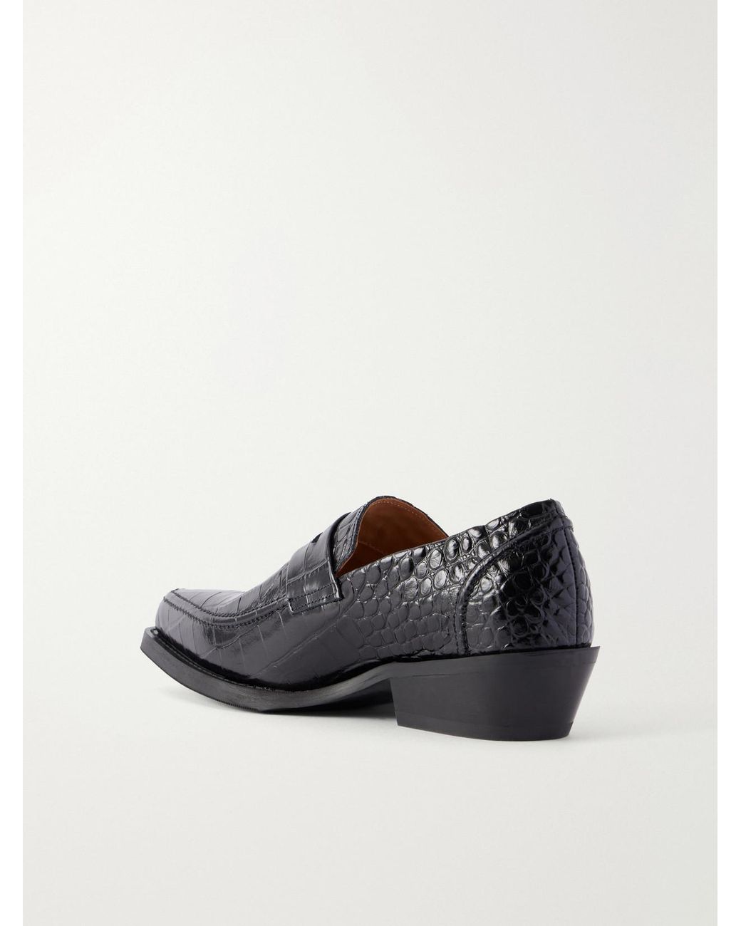 Our Legacy Black Cypher Leather Penny Loafers