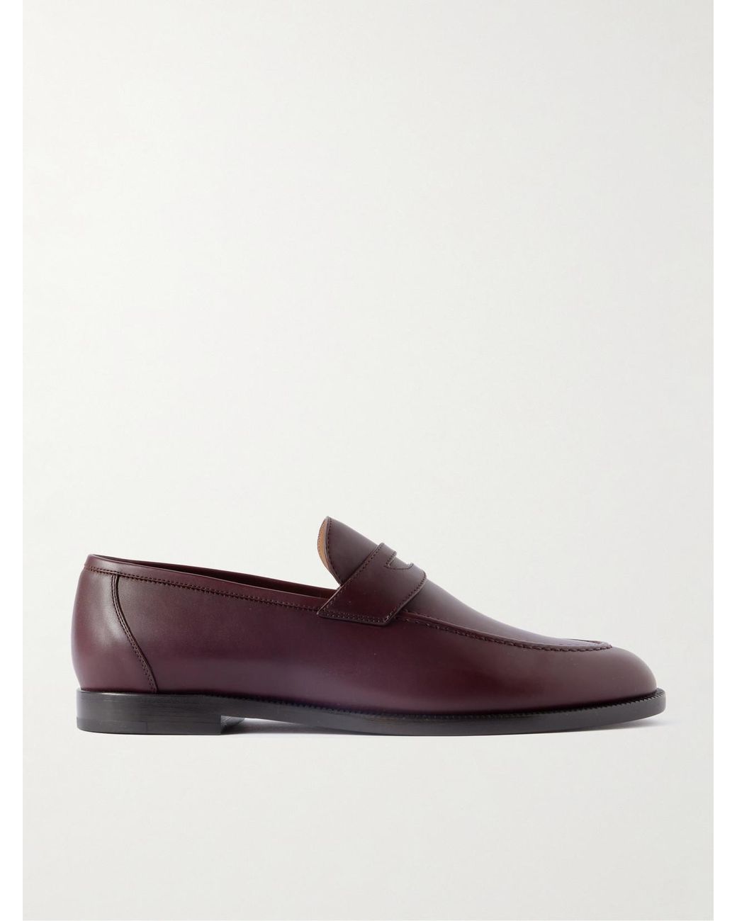 Loro Piana Purple Sergio Leather Loafers