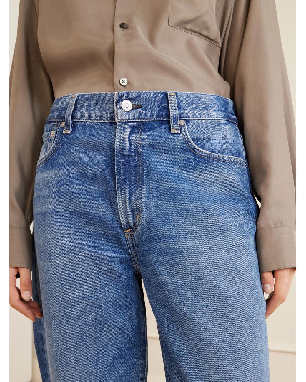 Citizens of Humanity Blue The Taper Jean Mid-Rise Straight-Leg Jeans