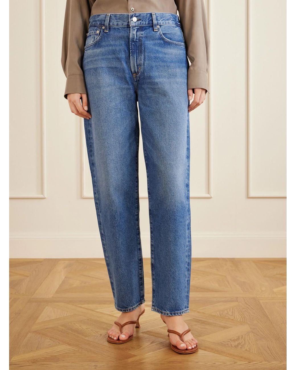Citizens of Humanity Blue The Taper Jean Mid-Rise Straight-Leg Jeans