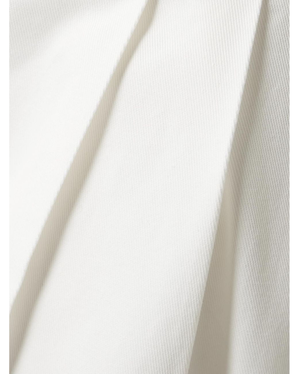 Totême White Pleated Cotton-Twill Wide-Leg Pants