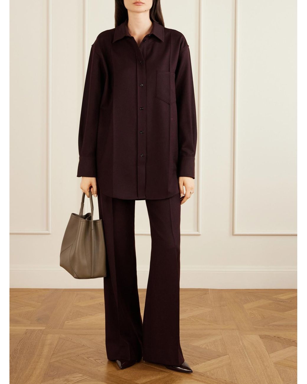 Victoria Beckham Natural The Victoria Bucket Leather Shoulder Bag