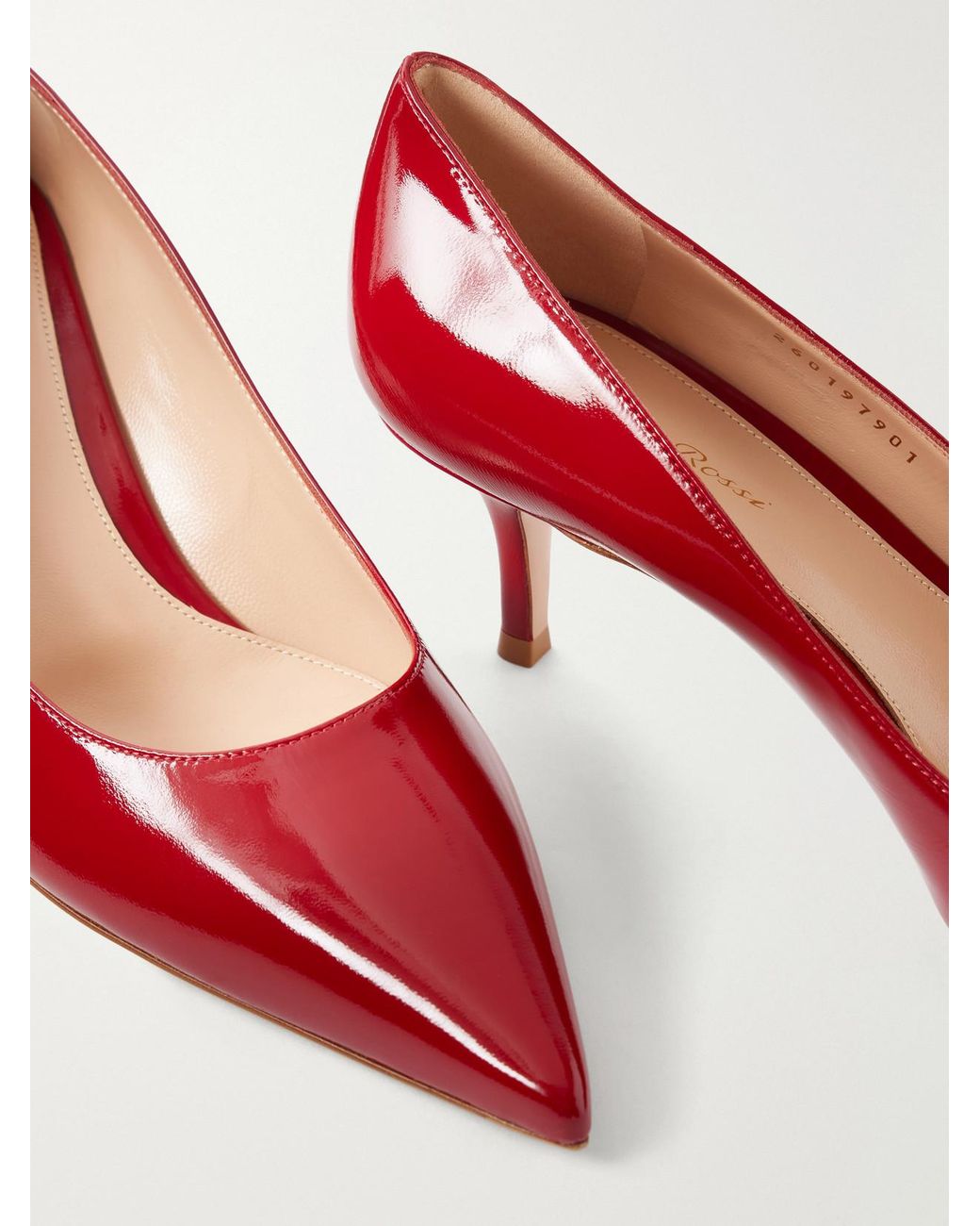 Gianvito Rossi Red Gianvito 55 Patent-Leather Pumps