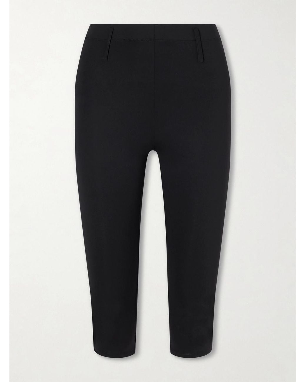 Maria McManus Black Stretch-Knit Capri Leggings