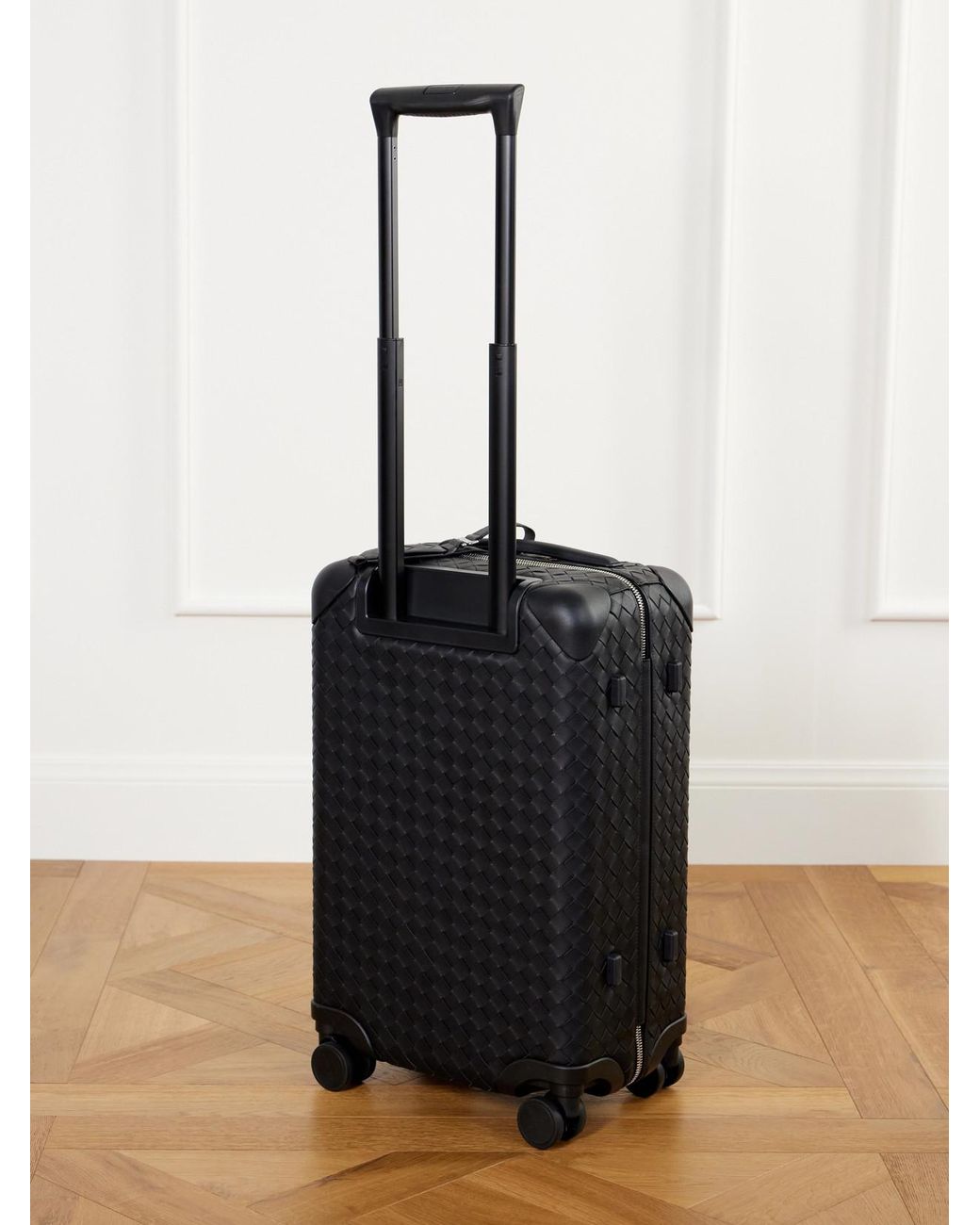 Bottega Veneta Black Odyssey Intrecciato Leather Suitcase