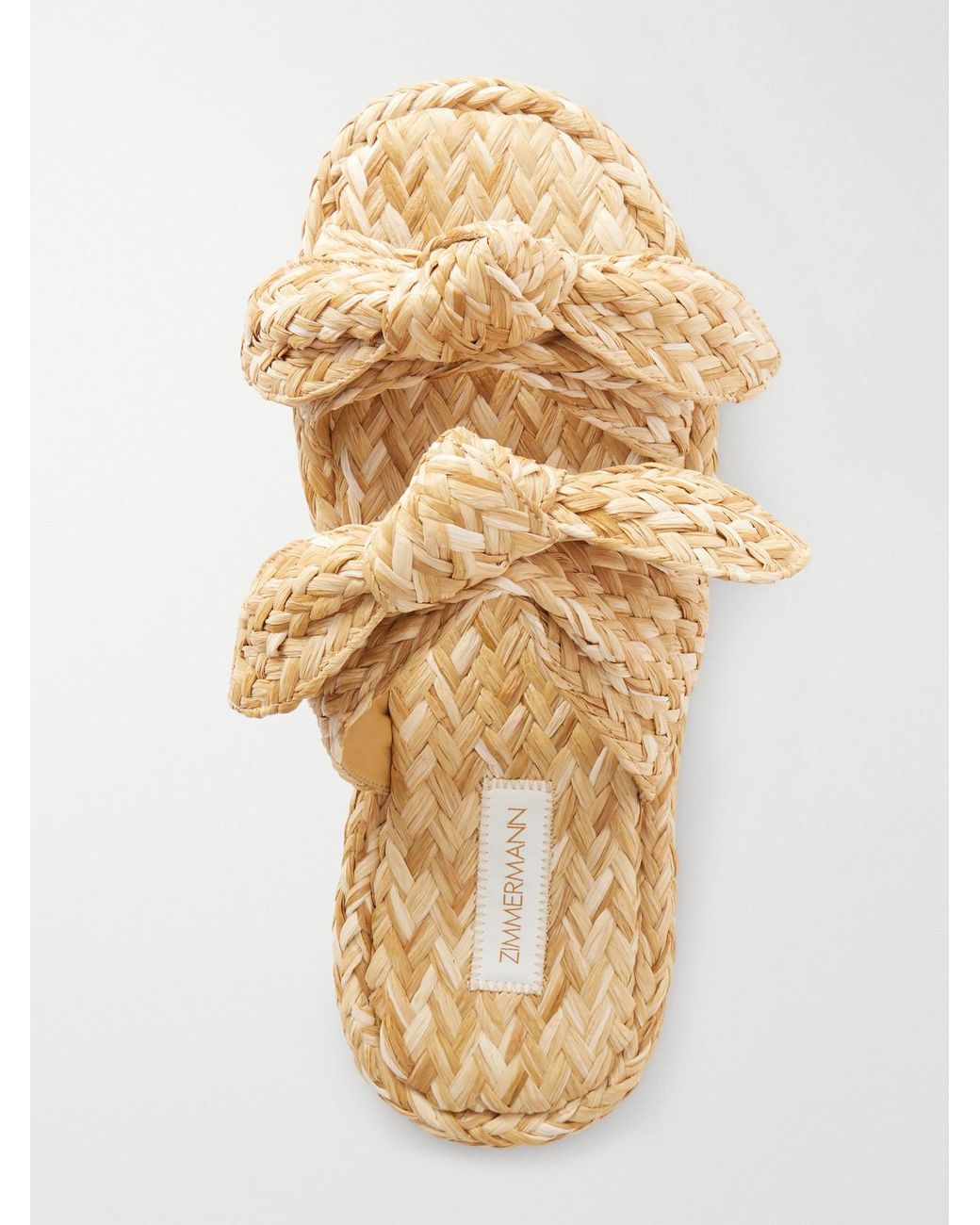 Zimmermann Natural Carousel Raffia Slides