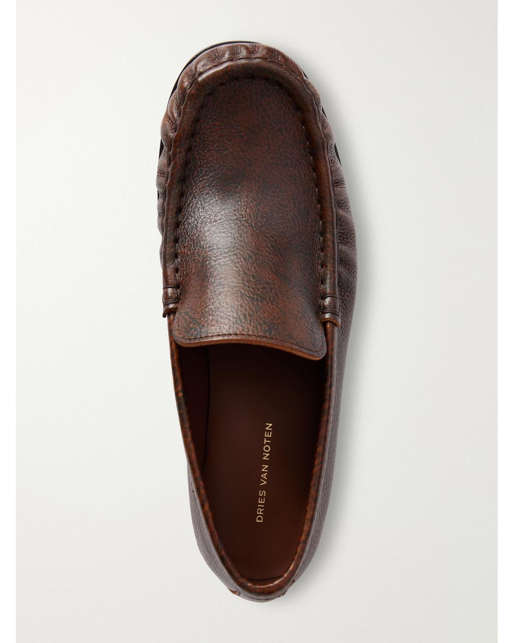 Dries Van Noten Brown Leather Loafers