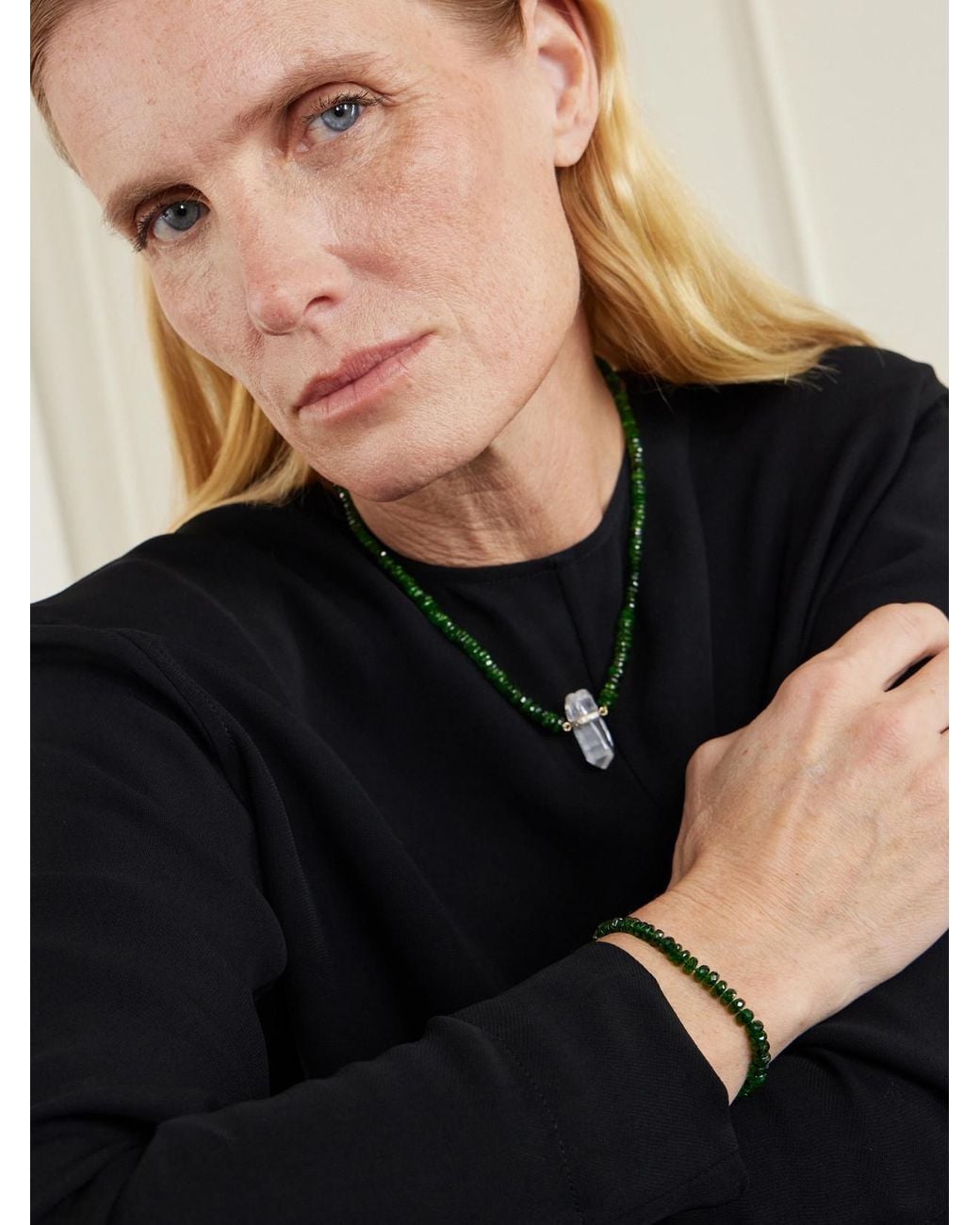 JIA JIA Green Oracle 14-Karat Chrome Diopside Bracelet