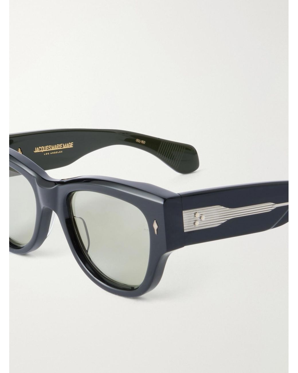 Jacques Marie Mage Black Chelsea Square-Frame Acetate Sunglasses